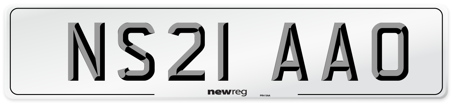 NS21 AAO Number Plate from New Reg